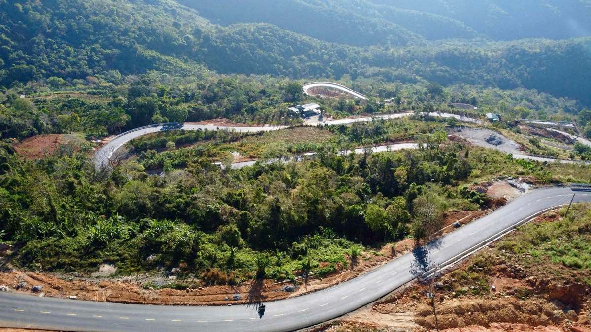 Quốc lộ 28B trên đèo Đại Ninh. Ảnh: Duy Tuấn 