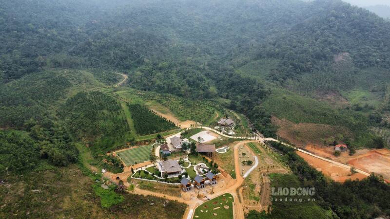 Construction works spring up on the planned land area of Tam Dao National Park. Photo: PV Group