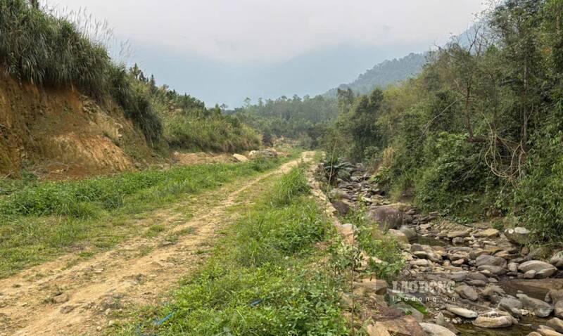 Suối đầu nguồn của địa phương bị xâm lấn khiến người dân địa phương lo lắng. Ảnh: Nhóm Pv