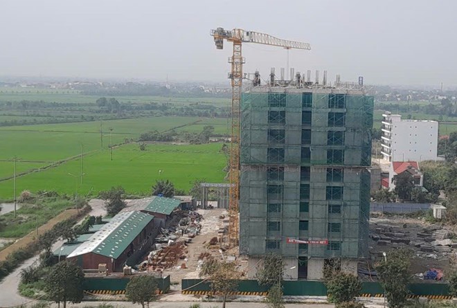 The social housing project for officials and employees of Viet Duc Friendship Hospital facility 2 in Ninh Binh is expected to be completed in August 2026. Photo: Nguyen Truong