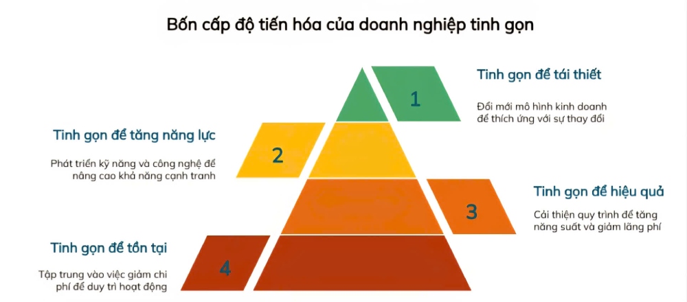 According to Anphabe Company, lean enterprises will go through 4 levels. Photo: Anphabe