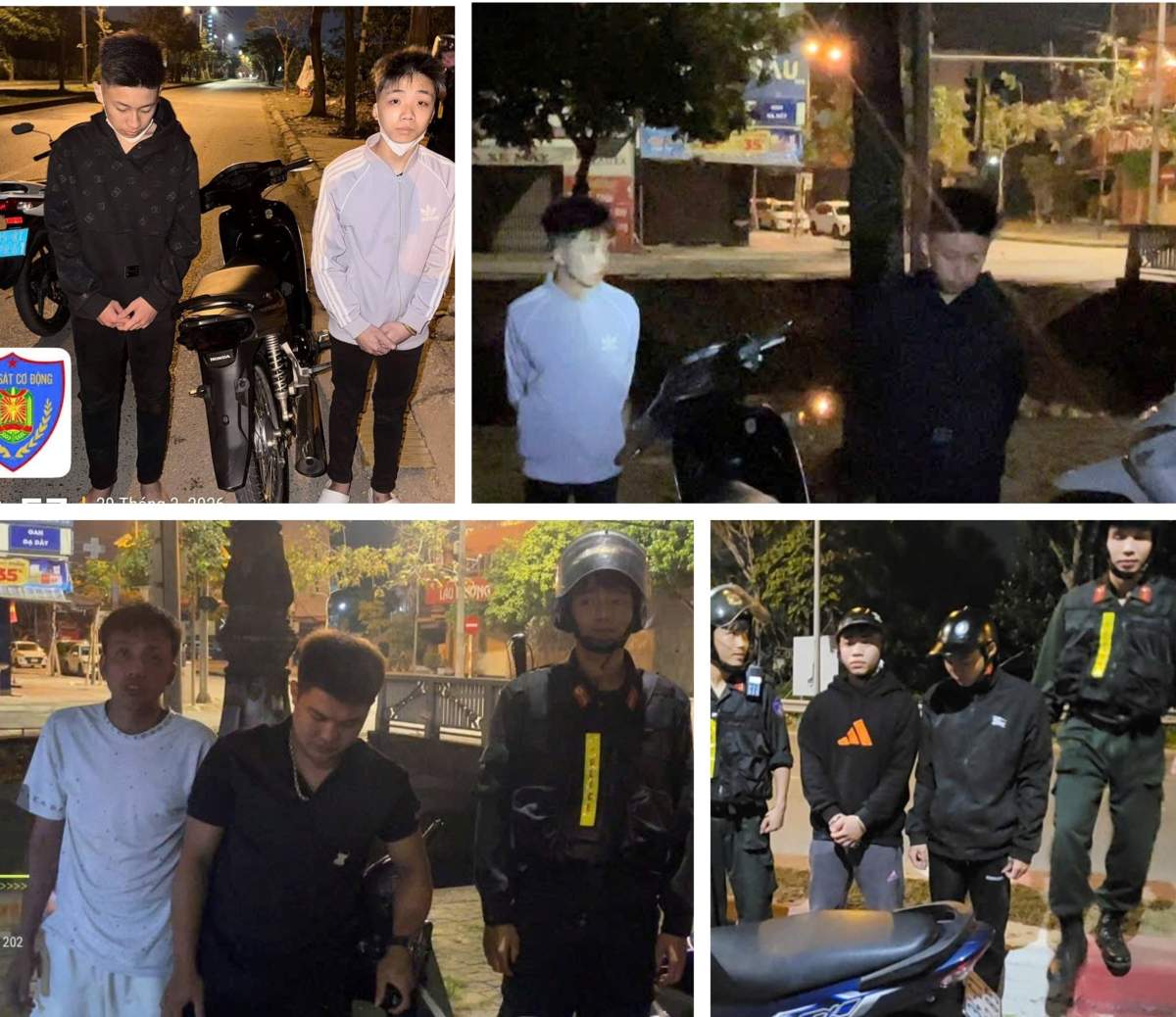 Cases of traffic safety violations on the night of March 28. Photo: Hai Phong Police