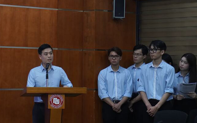 Le secrétaire de l'Union de l'Université du commerce extérieur a exprimé sa confiance dans le concours de démarrage d'entreprise 2026. Photo: K.N