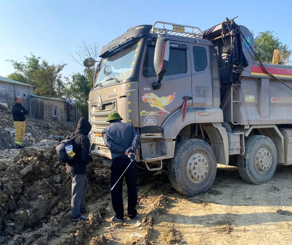 Hiện trường vụ tai nạn lao động xảy ra chiều 7.1.2026 khiến anh Nguyễn Vĩnh Khánh, người lao động của Công ty Tổng hợp Thái Thịnh, tử vong. Ảnh: Ngọc Anh