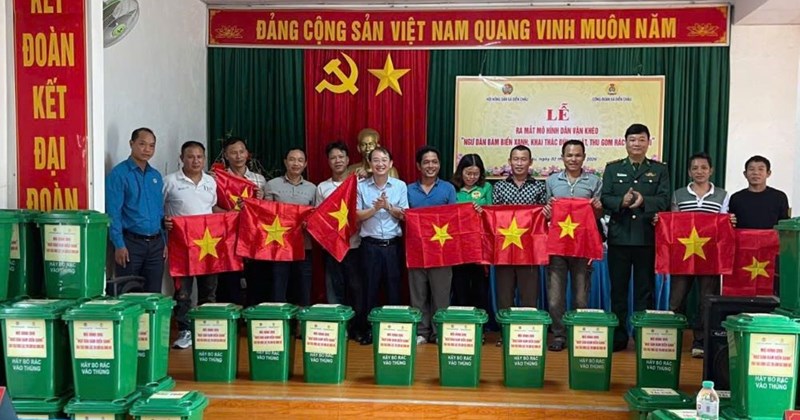 Công đoàn xã Diễn Châu triển khai mô hình "Ngư dân bám biển xanh