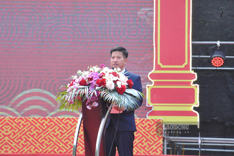 Chủ tịch UBND phường Lào Cai Nguyễn Văn Nhất phát biểu khai mạc. Ảnh: Đinh Đại