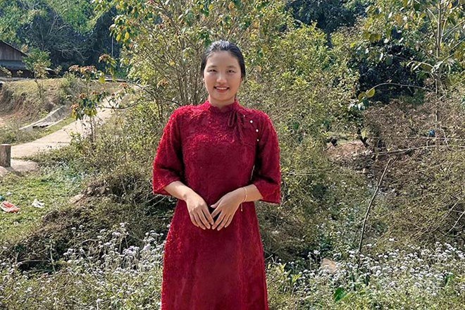 Female kindergarten teacher Ly Mi Le (Dien Bien province) running for National Assembly Deputy of the 16th term. Photo: Quang Dat