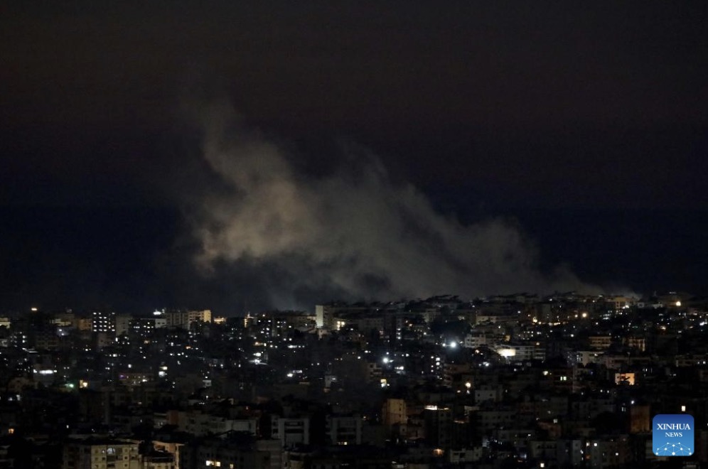 Khu Bir Hassan ở Beirut, Lebanon sau các cuộc không kích của Israel ngày 2.3. Ảnh: Xinhua