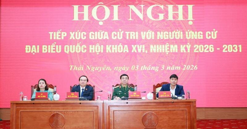 Đại tướng Phan Văn Giang gặp gỡ cử tri tại Thái Nguyên