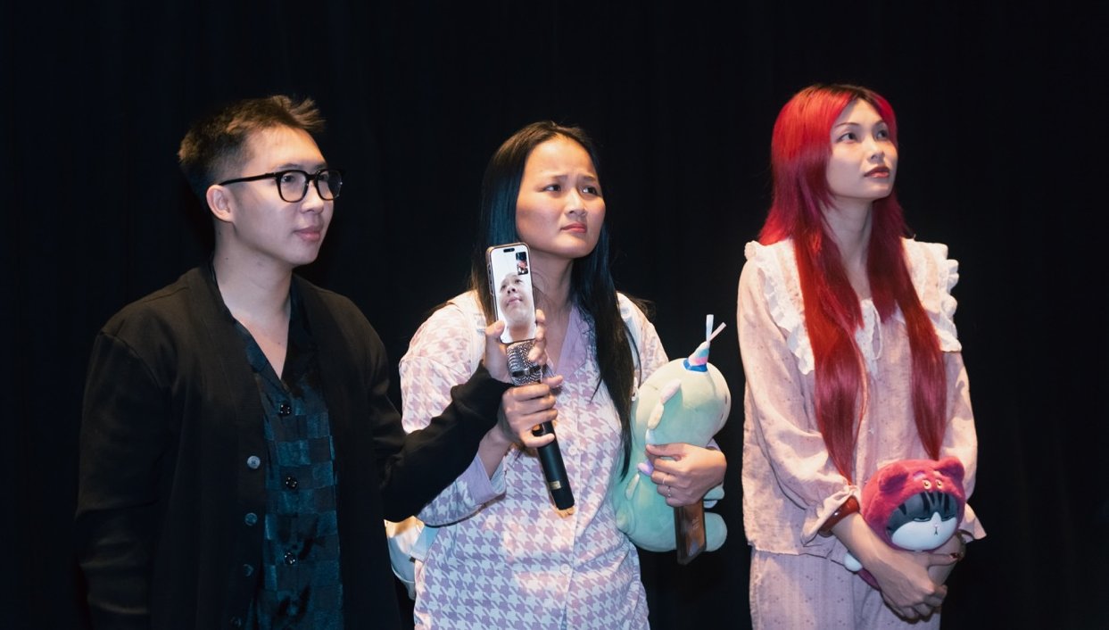 Cast of the movie "Thank you for staying up with me". Photo: Film crew.