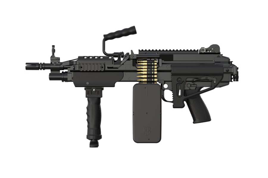 KALEKALIP's new 5.56mm machine gun model has significantly reduced weight, optimized for urban, helicopter and special forces. Photo: KALEKALIP