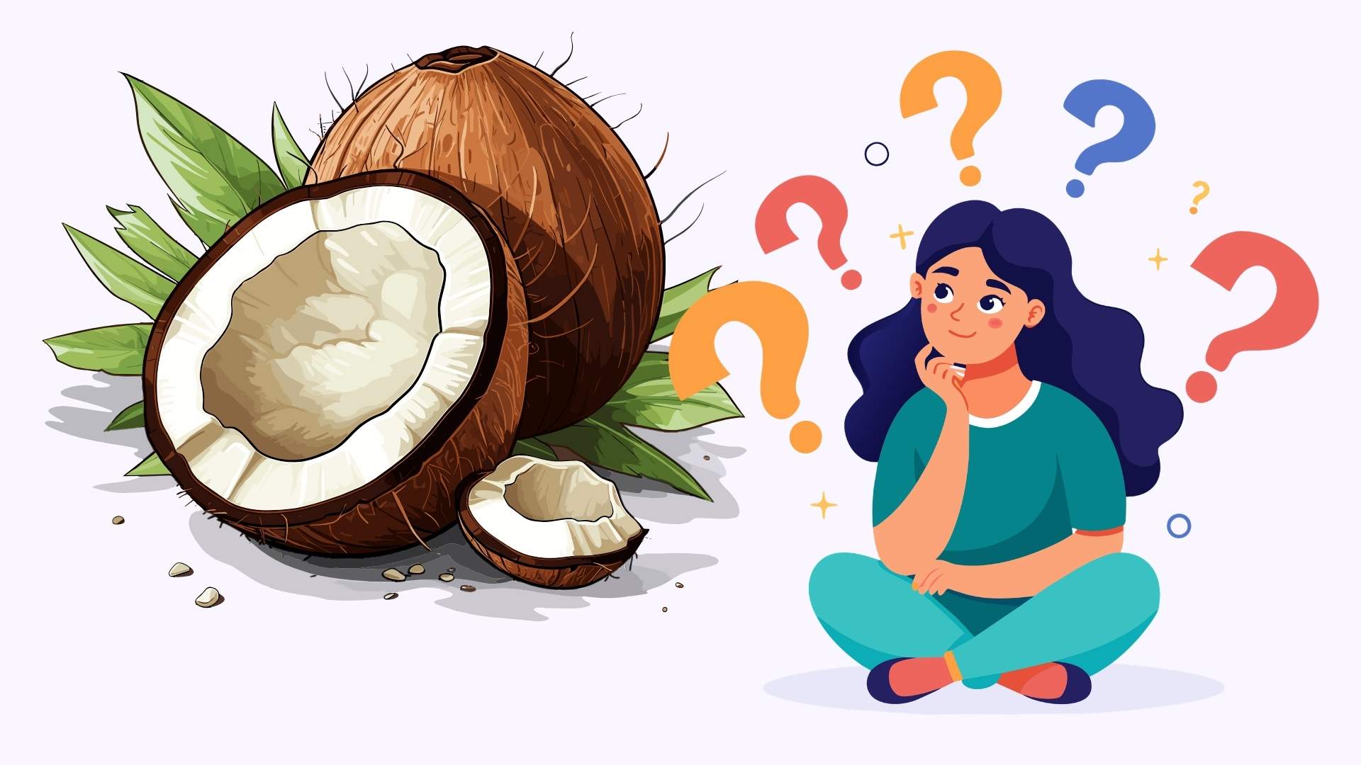 Little-known side effects when eating coconut flesh. Graphics: Linh Dan