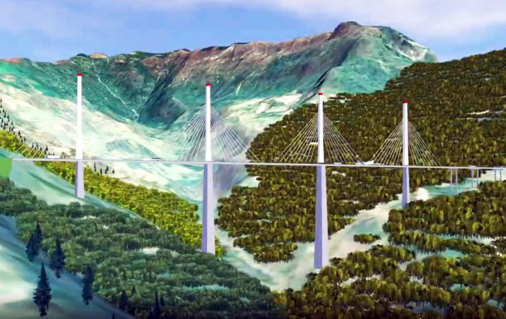 Trên tuyến dự kiến sẽ có những hạng mục quy mô lớn như cầu dây văng. 