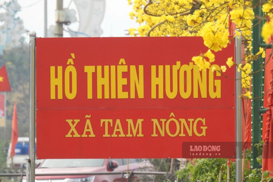 Hồ Thiên Hương tại xã Tam Nông. Ảnh: Tô Công.