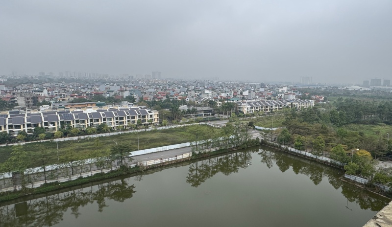 Khu đất quây tôn của dự án 88 Centrall nhìn từ trên cao. Ảnh: Nhóm PV