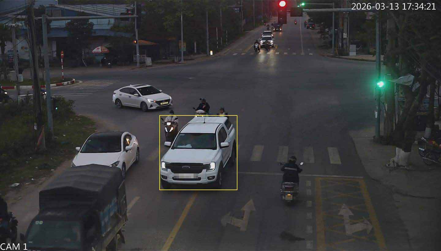 A vehicle fined remotely in Bac Ninh. Photo: Traffic Police Department of Bac Ninh Provincial Police