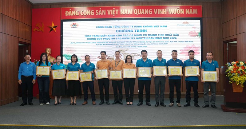 Công đoàn ngành hàng không vinh danh người lao động xuất sắc