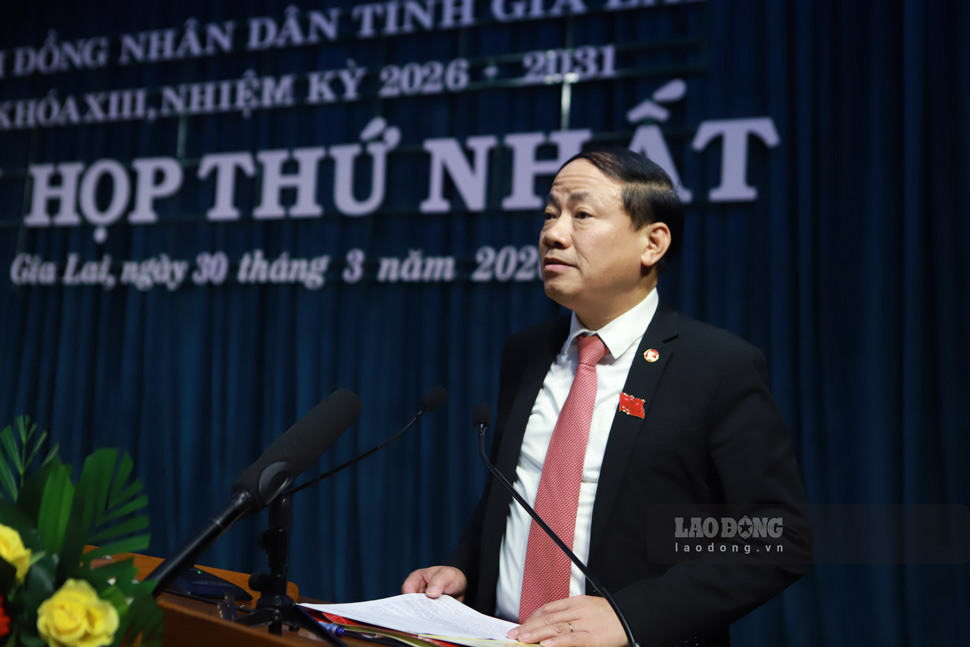 Chủ tịch UBND tỉnh Gia Lai Phạm Anh Tuấn cam kết dốc sức đưa tỉnh phát triển. Ảnh: Hoài Phương