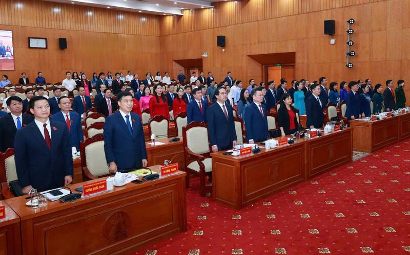 Kỳ họp thứ Nhất HĐND tỉnh Thái Nguyên khóa XV, nhiệm kỳ 2026 - 2031. Ảnh: Thái Nguyên GOP