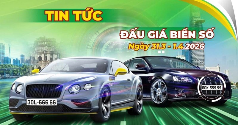 Biển số 20H-024.68 được đấu giá ngày 31/1