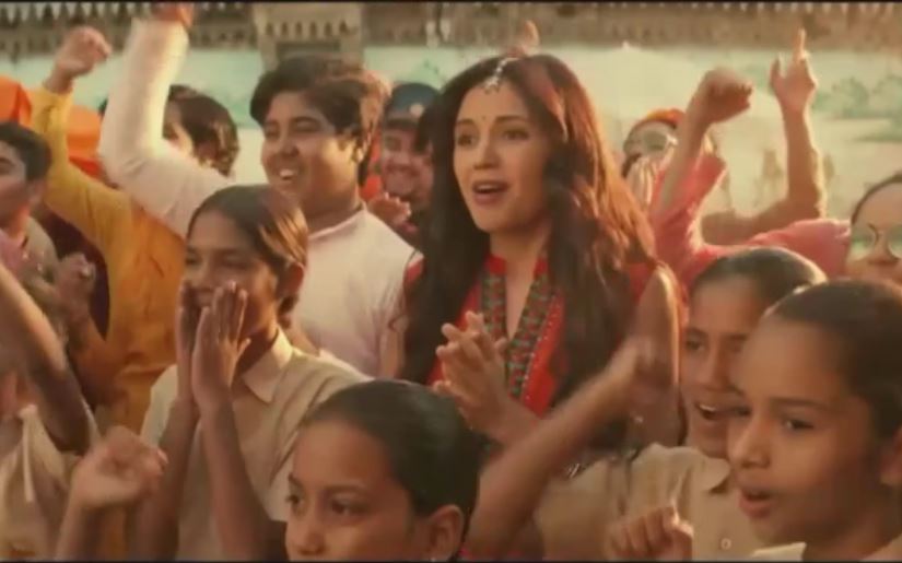 A scene in the movie "My Love Rose" Russia filmed in India. Photo cut from video