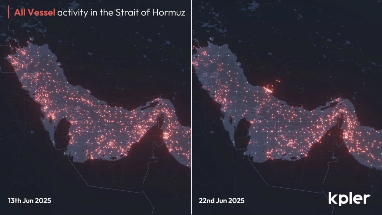 The Strait of Hormuz is the lifeblood of the world. Photo: Kpler