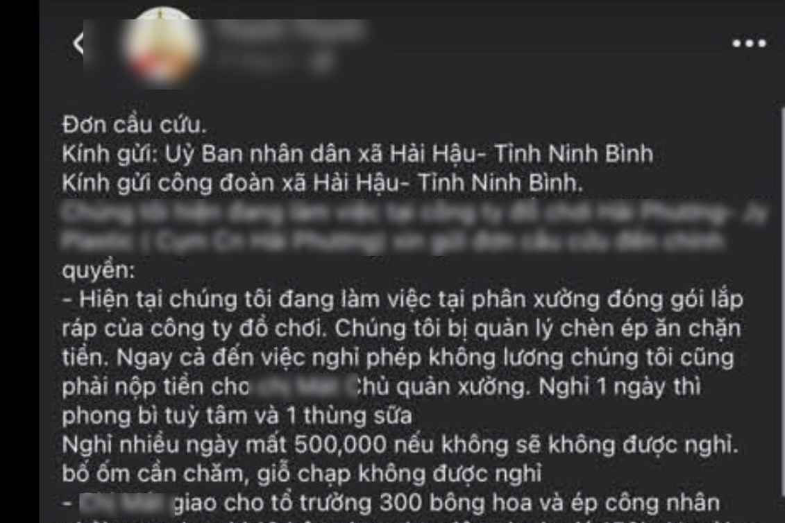 The commune trade union recommends that workers and laborers be cautious when sharing and posting information on social networks. Photo: Screenshot