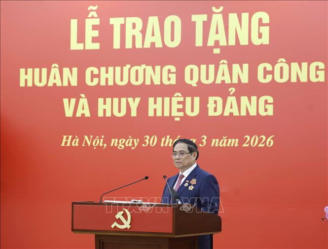 Thủ tướng Chính phủ Phạm Minh Chính phát biểu tại buổi lễ. Ảnh: TTXVN