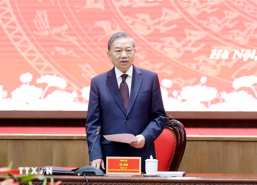 General Secretary To Lam speaks at the conference. Photo: VNA