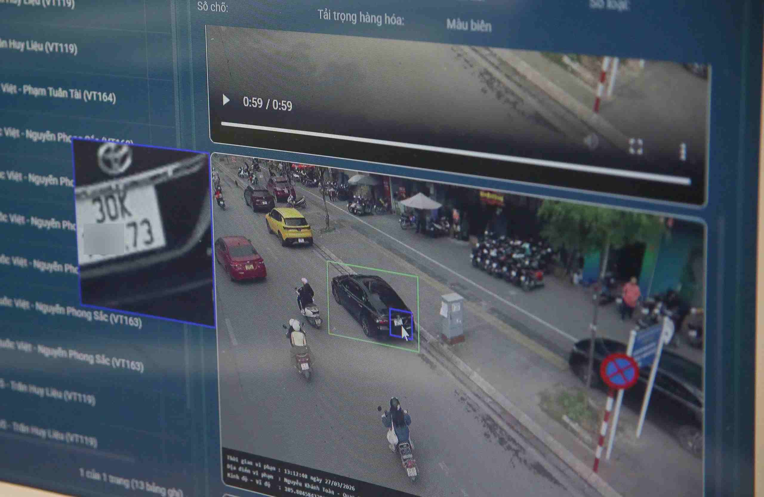 Camera ghi nhận rõ nét phương tiện vi phạm, là cơ sở để xử lý phạt nguội. Ảnh: Thế Kỷ
