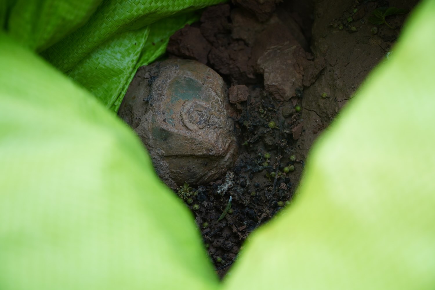 The cluster bomb was discovered in Quang Tri. Photo: MAG
