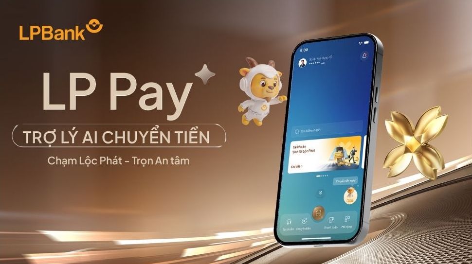 LPBank Plus - Ứng dụng ngân hàng số thế hệ mới, tích hợp trợ lý AI chuyển tiền bằng hội thoại. Ảnh: LPBank 