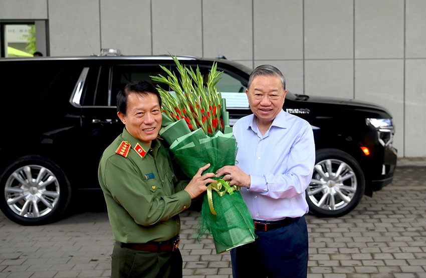 El Secretario General To Lam asistió a la Conferencia del Comité del Partido de la Policía Central en el primer trimestre de 2026. Foto: Ministerio de Seguridad Pública