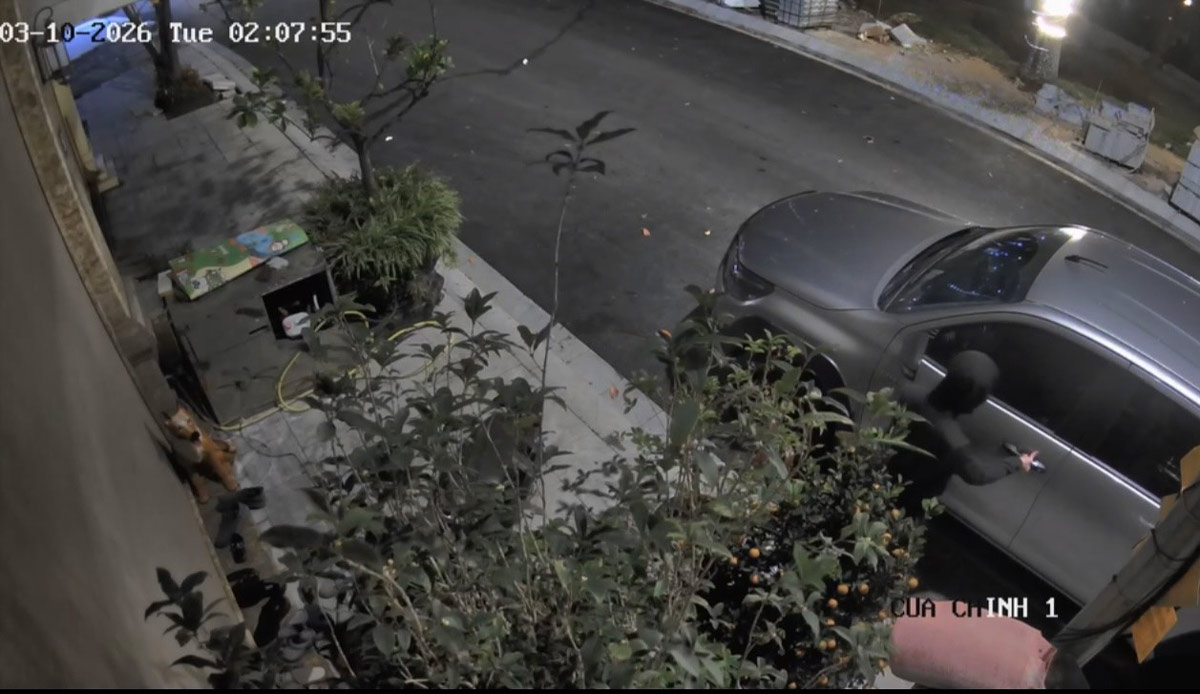Camera an ninh ghi lại cảnh đối tượng thực hiện hành vi trộm cắp. Ảnh: Công an Quảng Ninh