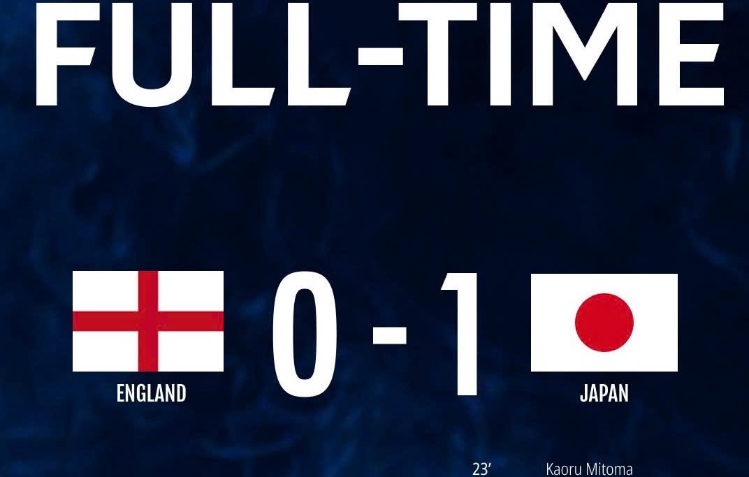 England lost to Japan. Photo: J League