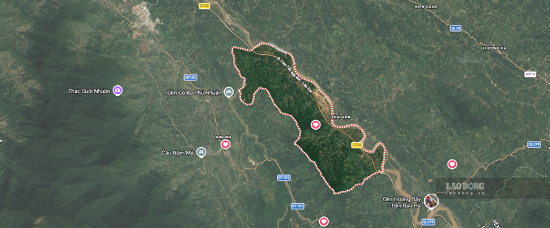 Khu vực xã Cam Cọn cũ (nay là Bảo Hà) được quy hoạch xây Cảng hàng không Sa Pa. Ảnh: Đinh Đại