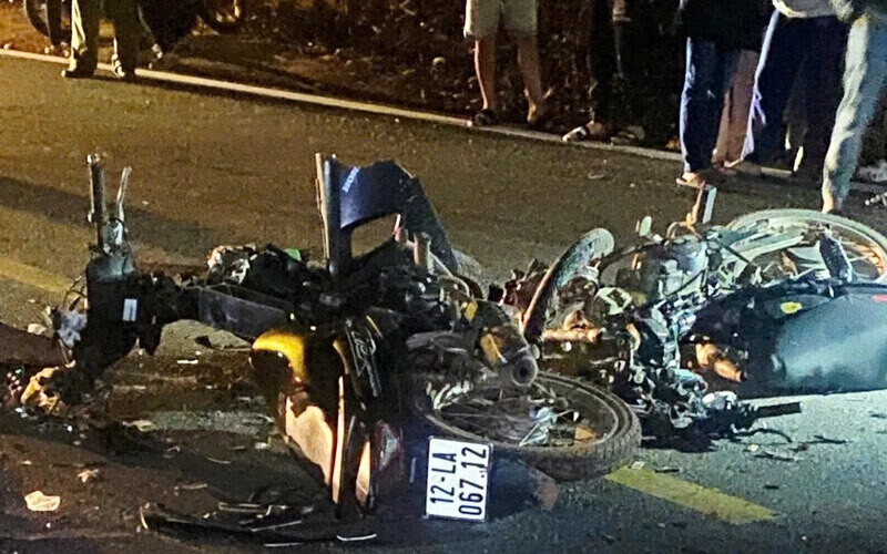 Scene of the accident that killed 4 people on National Highway 4B. Photo: People provided