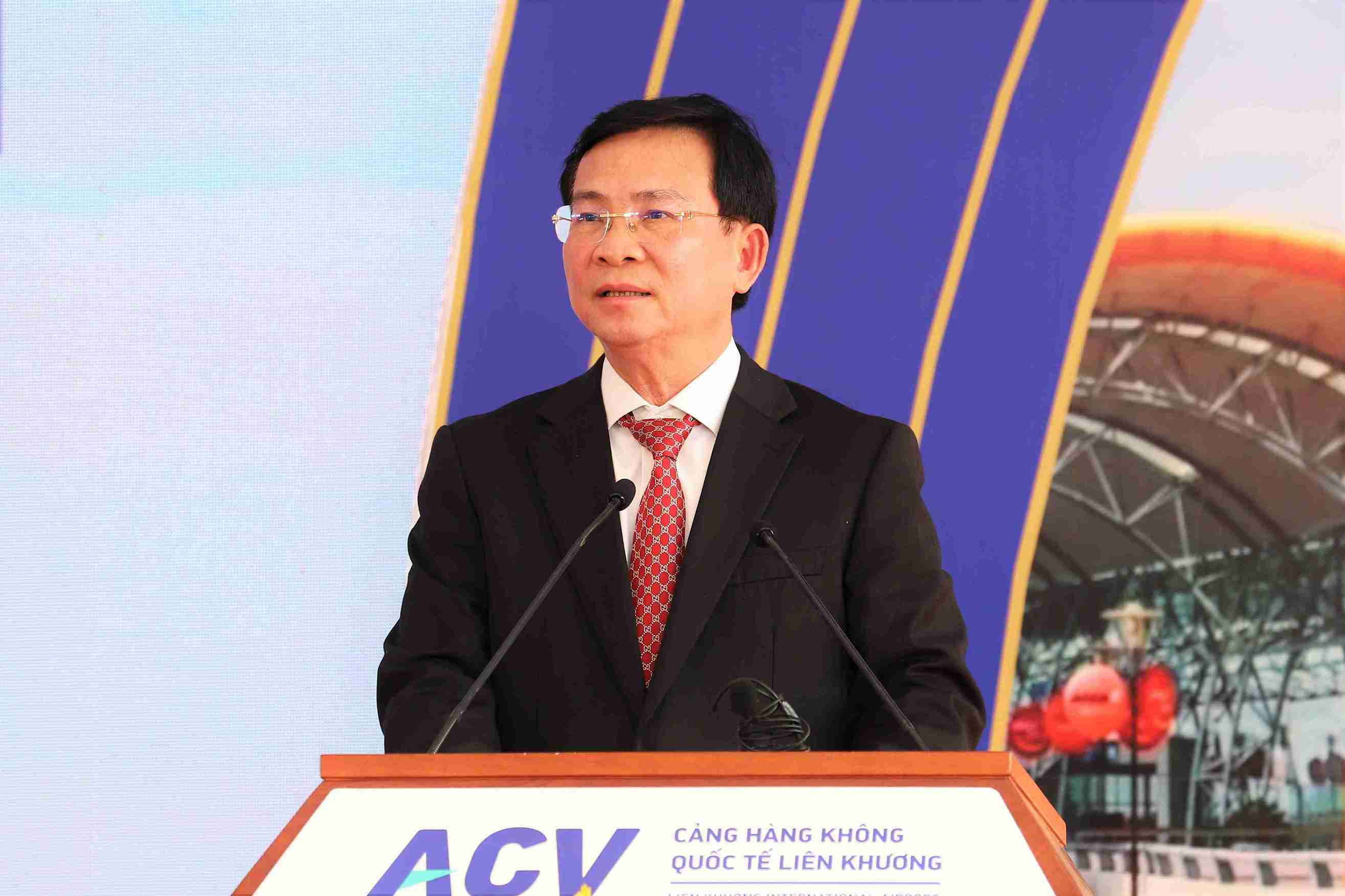 Chủ tịch UBND tỉnh Lâm Đồng Hồ Văn Mười phát biểu chỉ đạo tại lễ khởi công. Ảnh: Phúc Khánh 