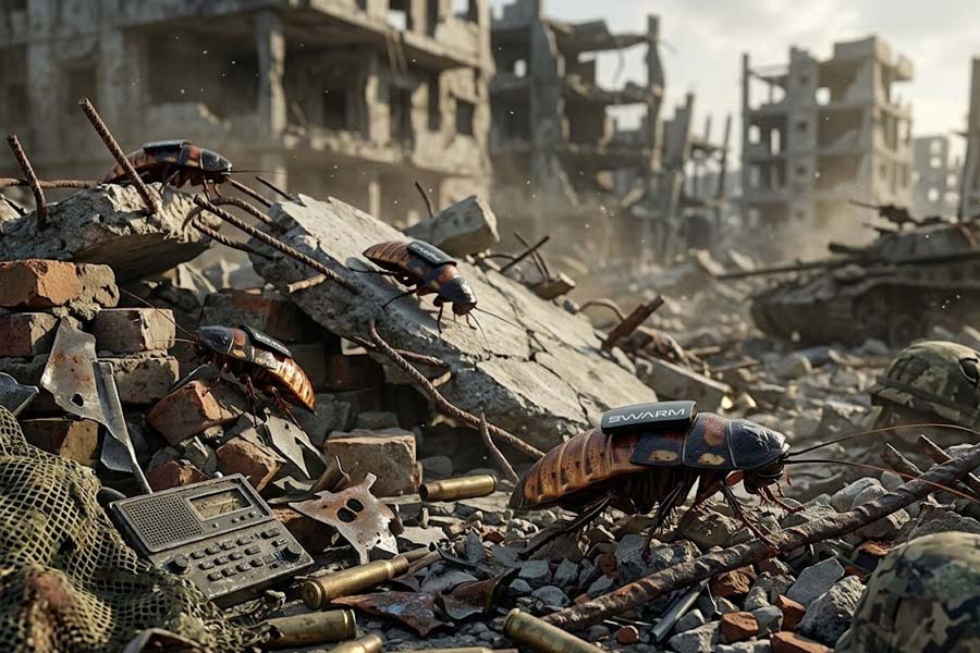 SWARM Robotics company develops semi-biological cockroach robots to serve reconnaissance missions in dangerous environments. Photo AI: Cat Tien