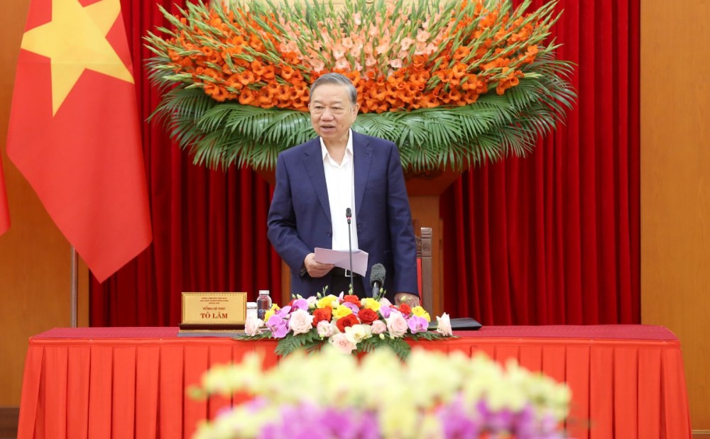 General Secretary To Lam clearly stated the requirement to determine the time of end of the transition period, the time when our country is a developed socialist country. Photo: Hien Hoa