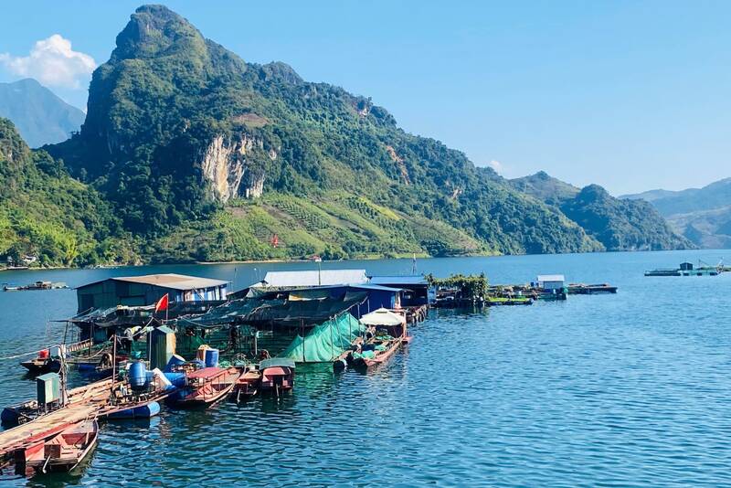 Water levels of hydropower reservoirs in the North on March 4. 3. Photo: Minh Nguyen