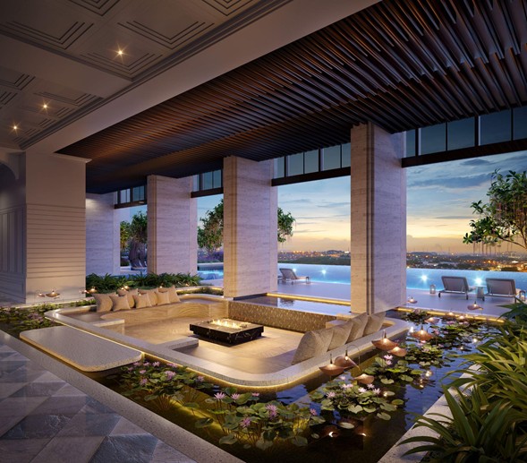 Trọn vẹn tầng 5 được thiết kế dành riêng cho hệ tiện ích đặc quyền của cư dân Parc Régent. Ảnh: ParkCity Hanoi.