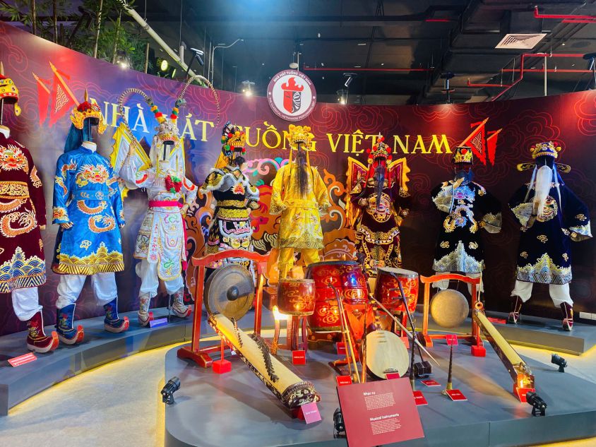 Nhà hát Tuồng Việt Nam tại Triển lãm thành tựu Đất nước với chủ đề “80 năm hành trình Độc lập - Tự do - Hạnh phúc“. Ảnh: Nhà hát cung cấp