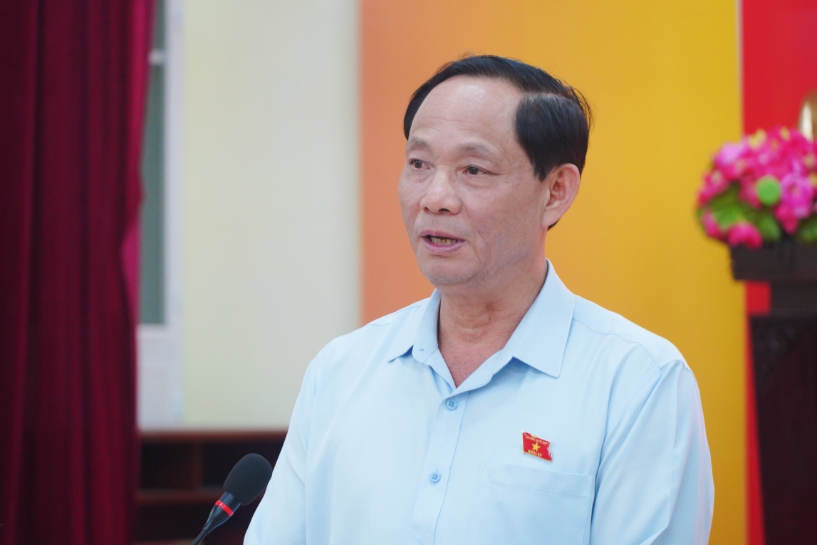 Phó Chủ tịch Quốc hội Trần Quang Phương phát biểu tại buổi làm việc. Ảnh: Tạ Quang