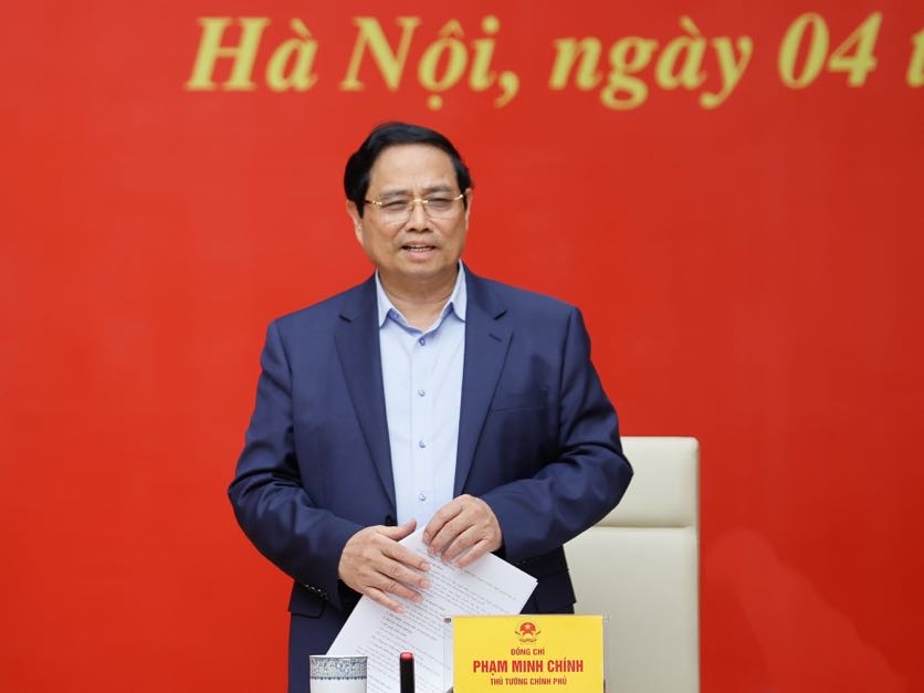 Thủ tướng Chính phủ Phạm Minh Chính phát biểu tại hội nghị. Ảnh: VGP