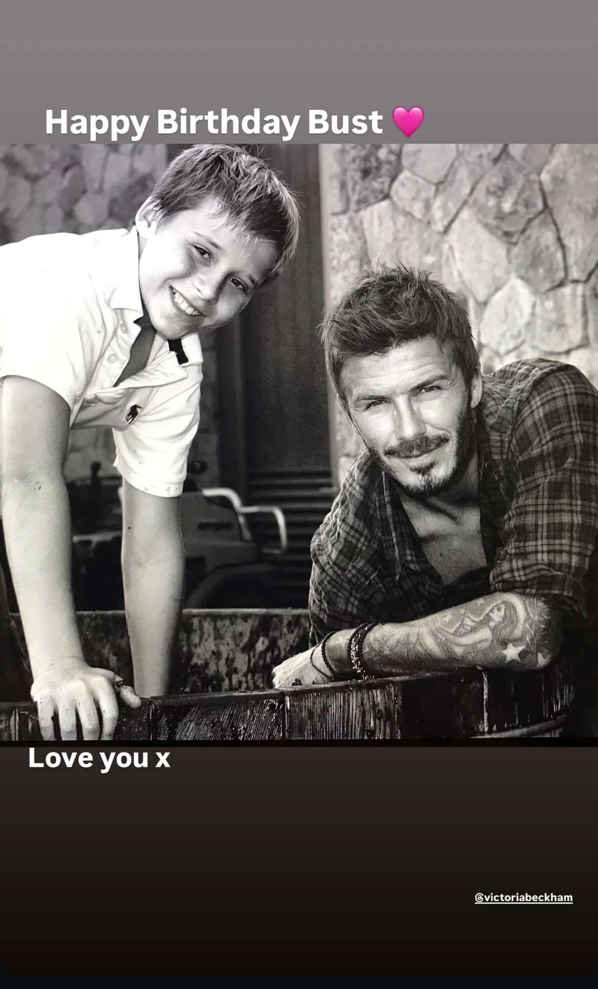Lời chúc thứ 2 trên tin Instagram của David Beckham. Ảnh: NVCC