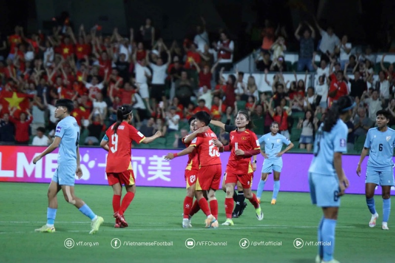 Vietnam women's team defeated India 2-1 in the opening match of the 2026 Asian Cup. Photo: VFF