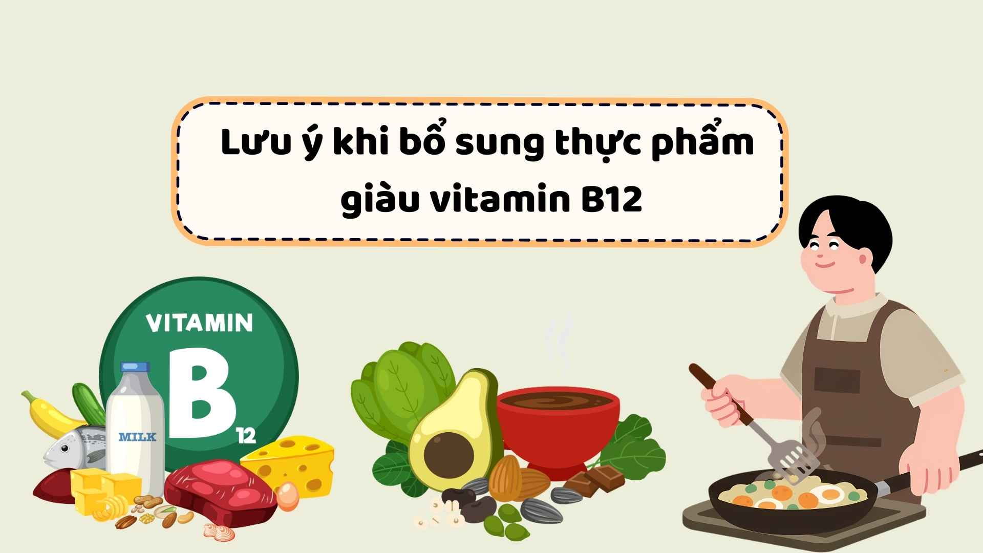 Notes when supplementing with foods rich in vitamin B12