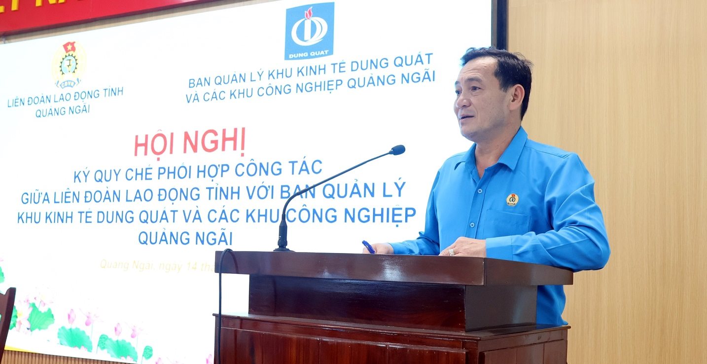 Mr. Dinh Quoc Tuan - Chairman of the Quang Ngai Provincial Labor Federation, running for Deputy of the 14th Quang Ngai Provincial People's Council, term 2026 – 2031. Photo: Quang Ngai Trade Union