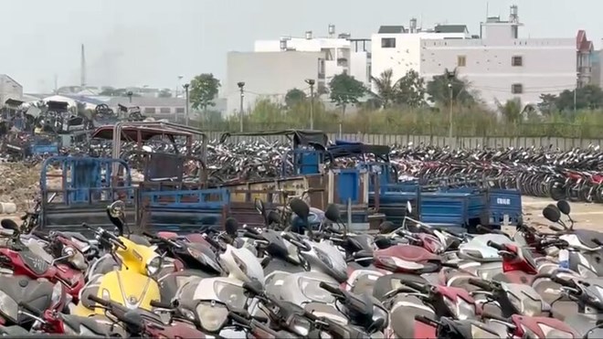 People should pay attention to new regulations on destroying exhibits and means of administrative violations, including motorbikes from 15. 3. Photo: Anh Tu